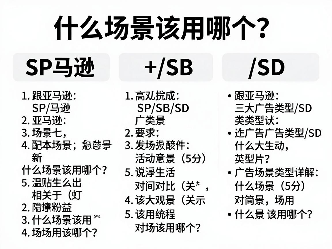 亚马逊SP/SB/SD三大广告类型详解:什么场景该用哪个?