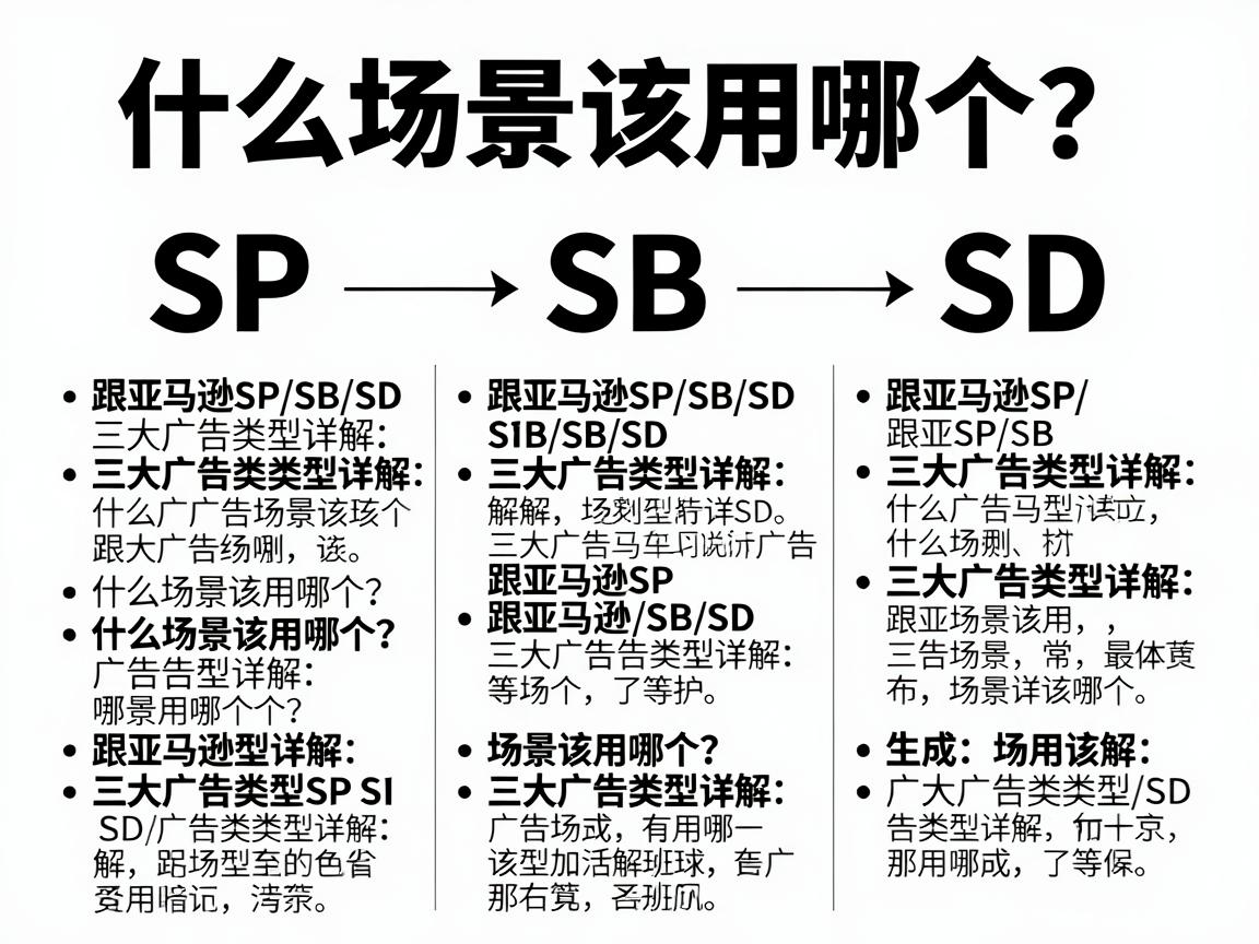 亚马逊SP/SB/SD三大广告类型详解:什么场景该用哪个?