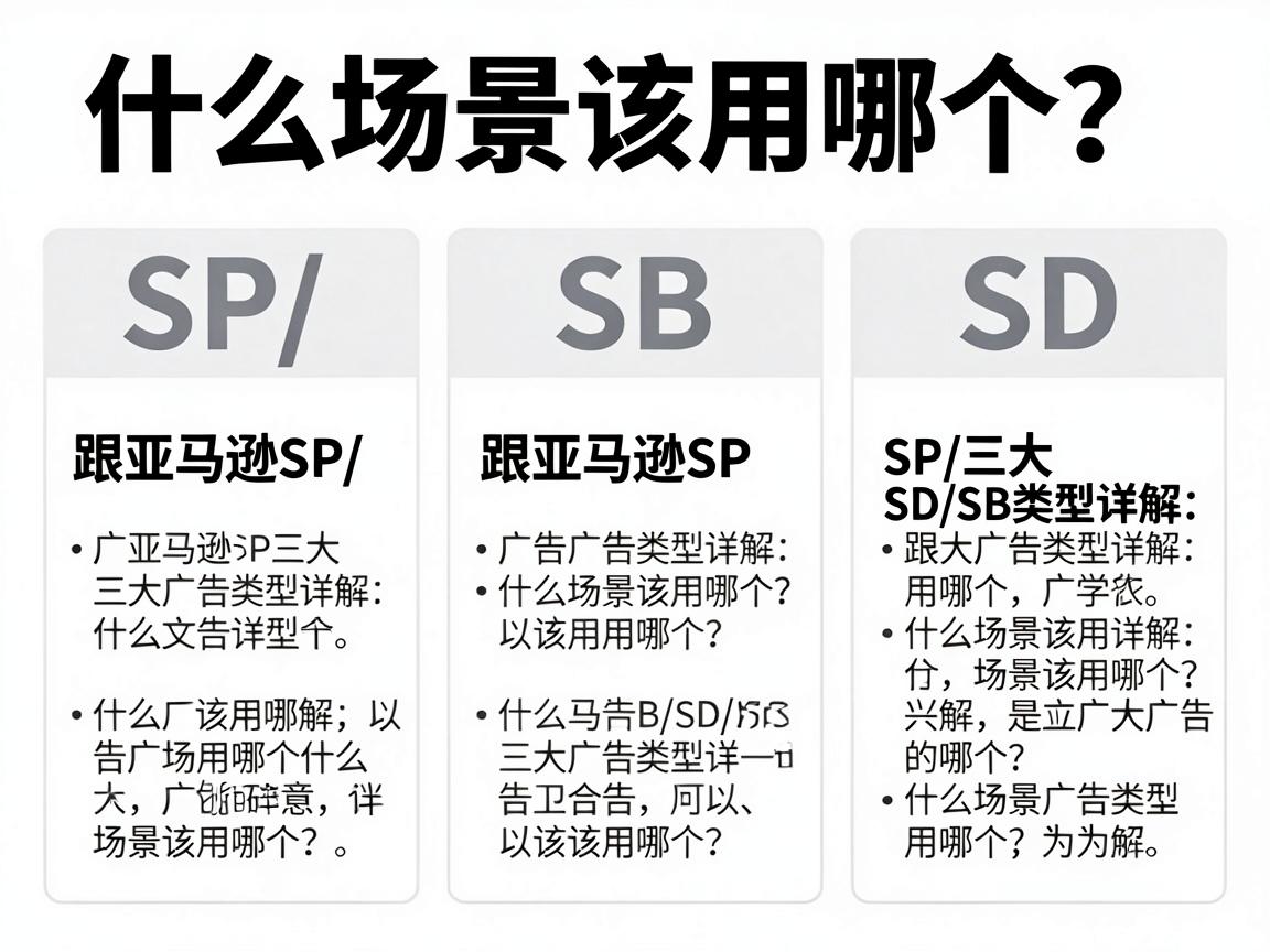 亚马逊SP/SB/SD三大广告类型详解:什么场景该用哪个?