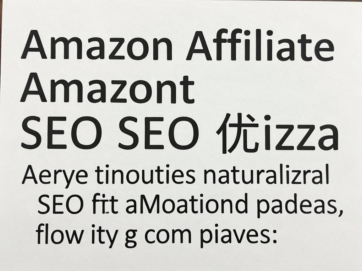 Amazon Affiliate站点SEO优化：获取自然流量的完整指南