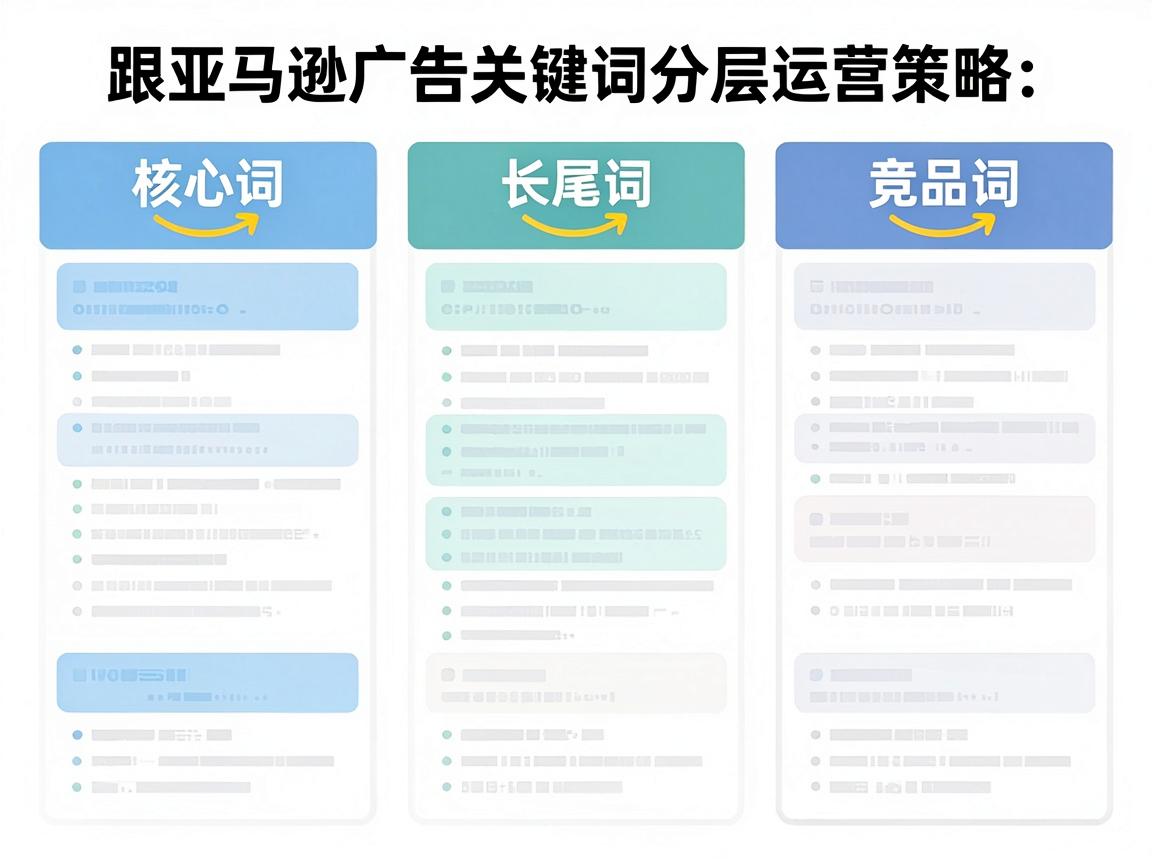 亚马逊广告关键词分层运营策略:核心词、长尾词、竞品词的精细化打法
