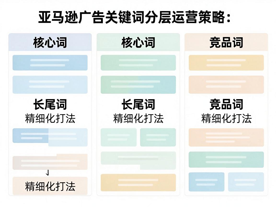 亚马逊广告关键词分层运营策略:核心词、长尾词、竞品词的精细化打法