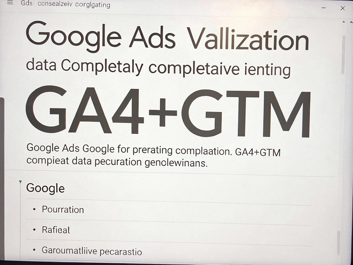Google Ads转化跟踪完全指南：GA4+GTM精准数据配置
