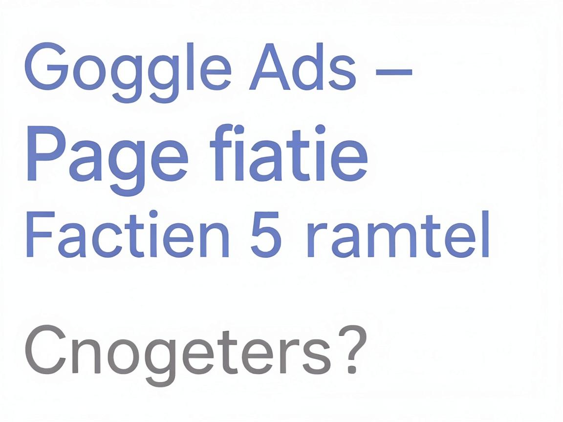 Google Ads着陆页优化实战：5个提升转化率的关键要素