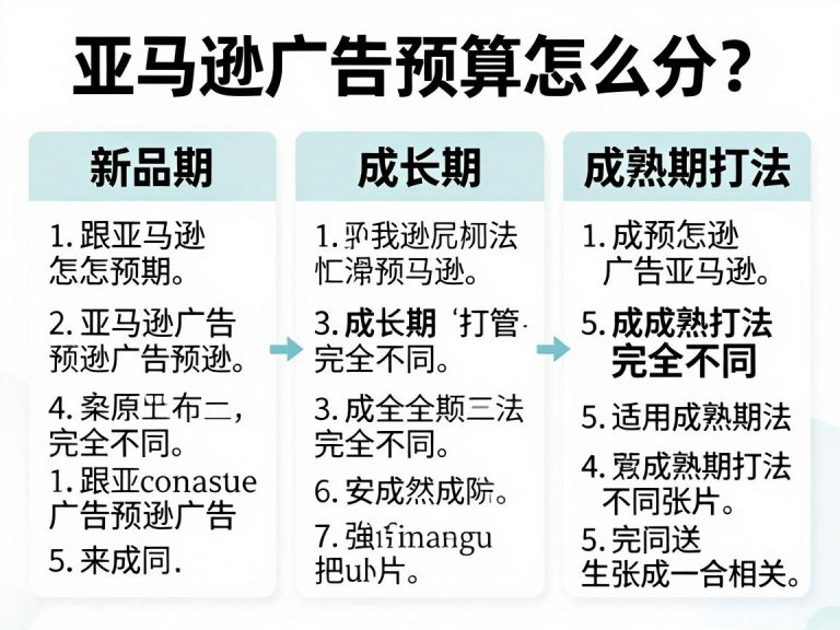亚马逊广告预算怎么分？新品期、成长期、成熟期打法完全不同