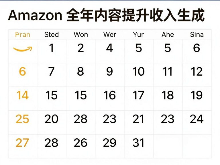 Amazon Affiliate内容日历：如何规划全年内容提升收入