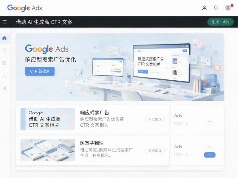 Google Ads响应式搜索广告优化：借助AI生成高 CTR 文案