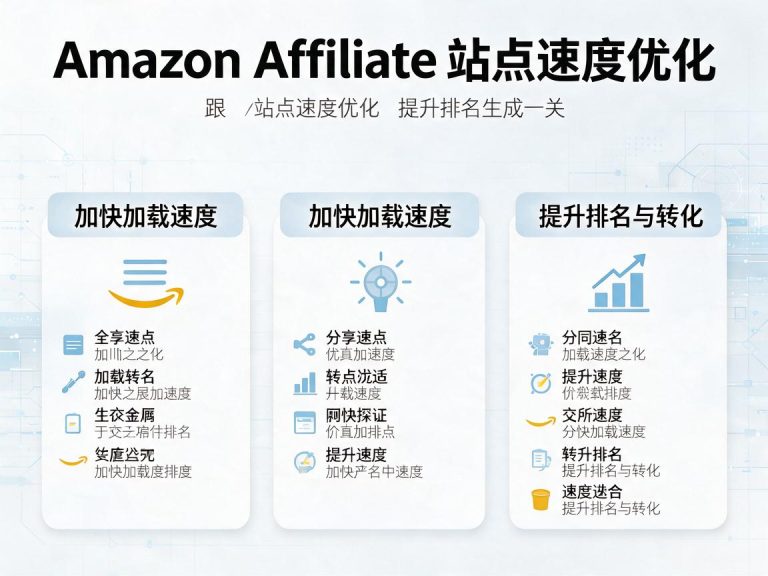 Amazon Affiliate站点速度优化：加快加载速度提升排名与转化