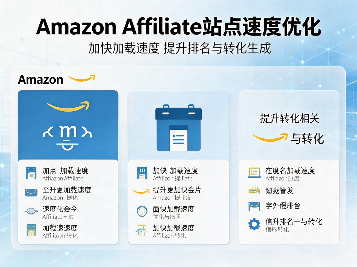 Amazon Affiliate站点速度优化：加快加载速度提升排名与转化