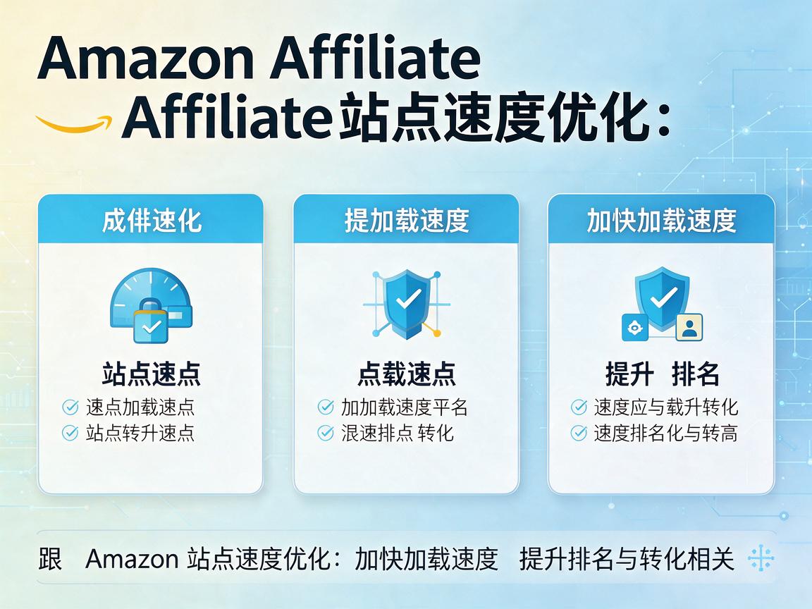Amazon Affiliate站点速度优化：加快加载速度提升排名与转化