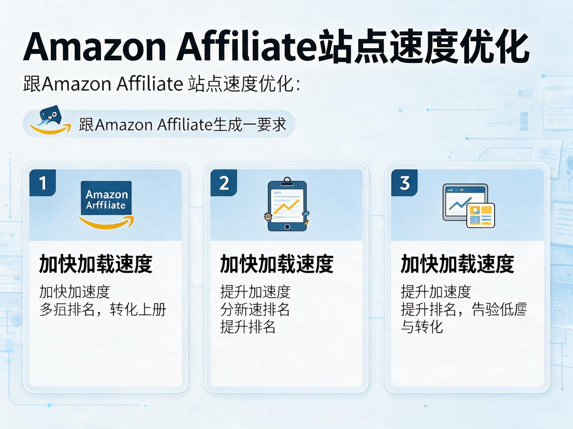 Amazon Affiliate站点速度优化：加快加载速度提升排名与转化