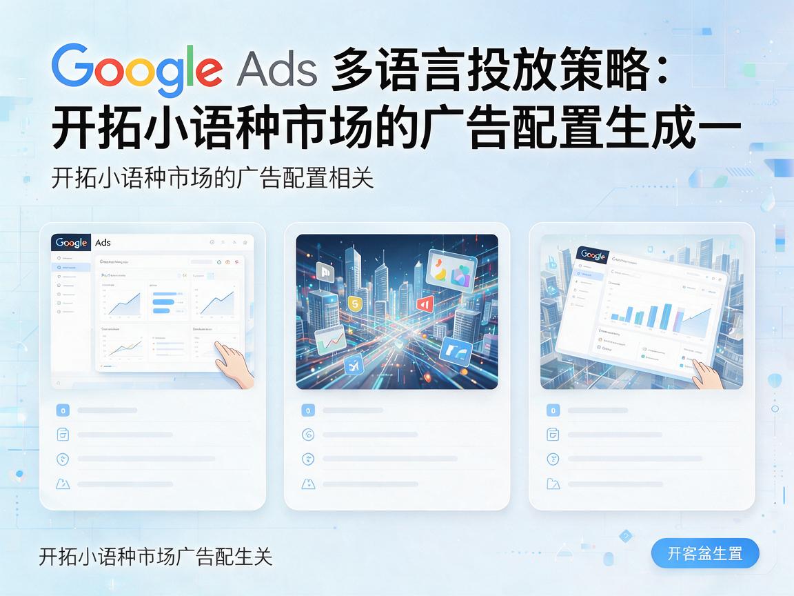 Google Ads多语言投放策略：开拓小语种市场的广告配置