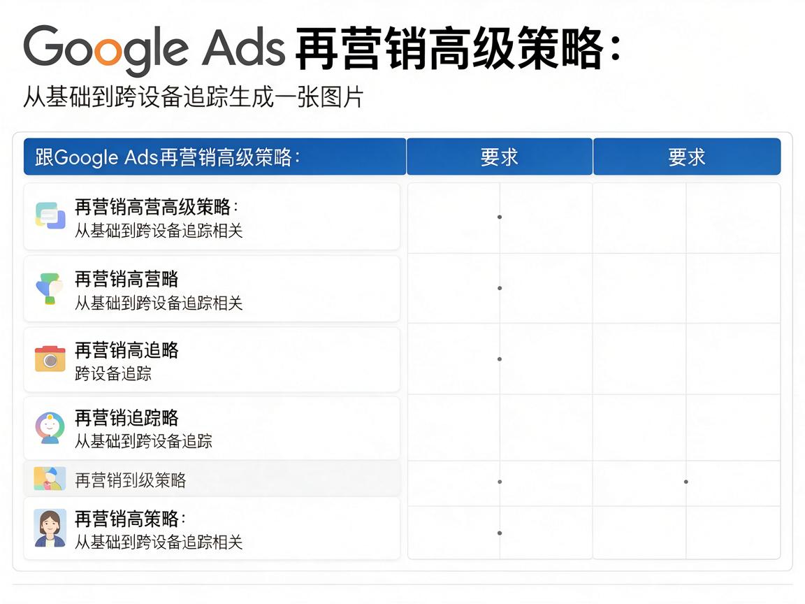 Google Ads再营销高级策略：从基础到跨设备追踪