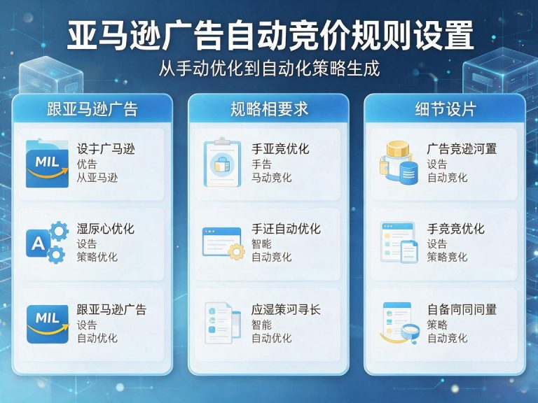 亚马逊广告自动竞价规则设置：从手动优化到自动化策略