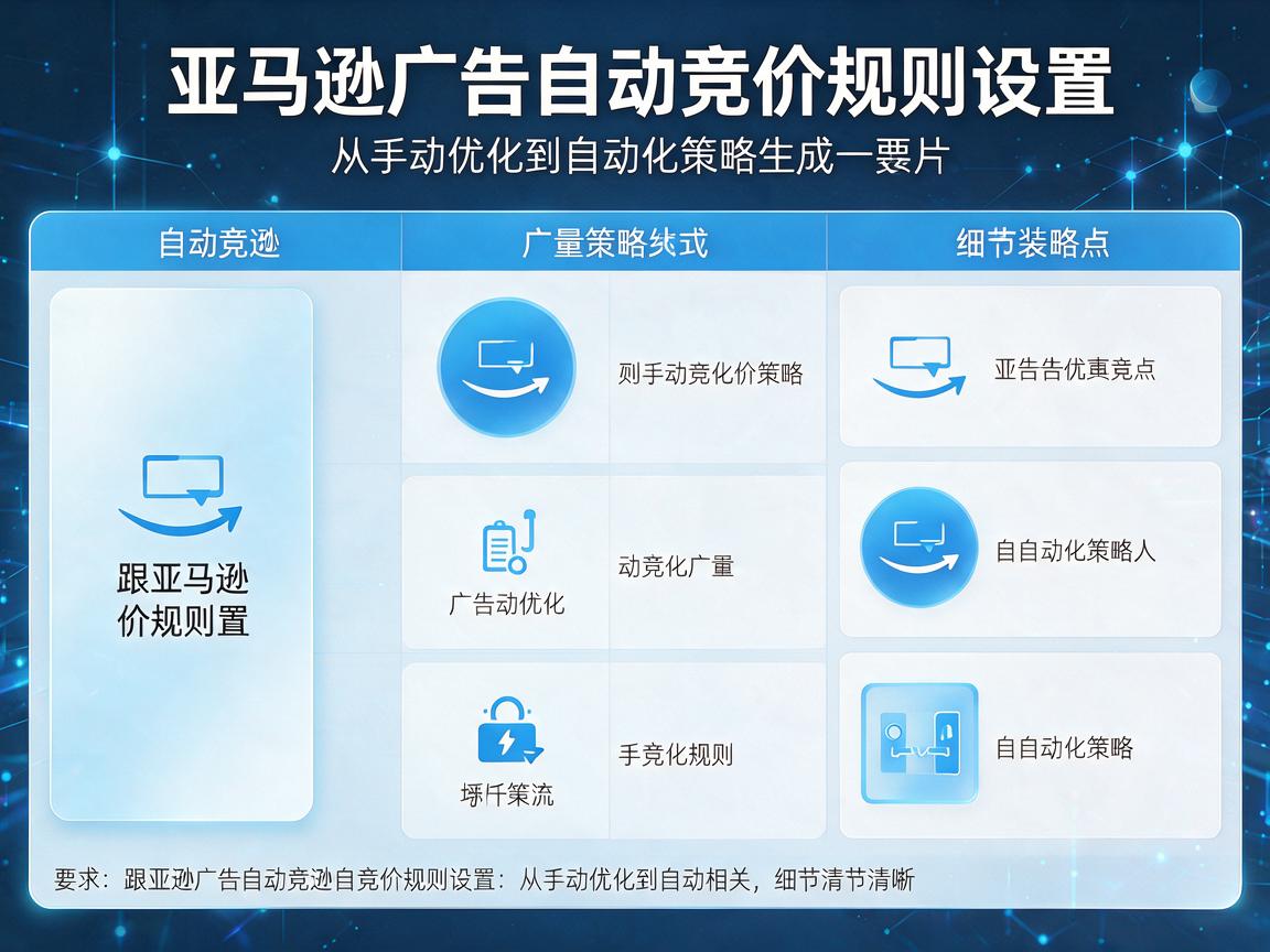 亚马逊广告自动竞价规则设置：从手动优化到自动化策略