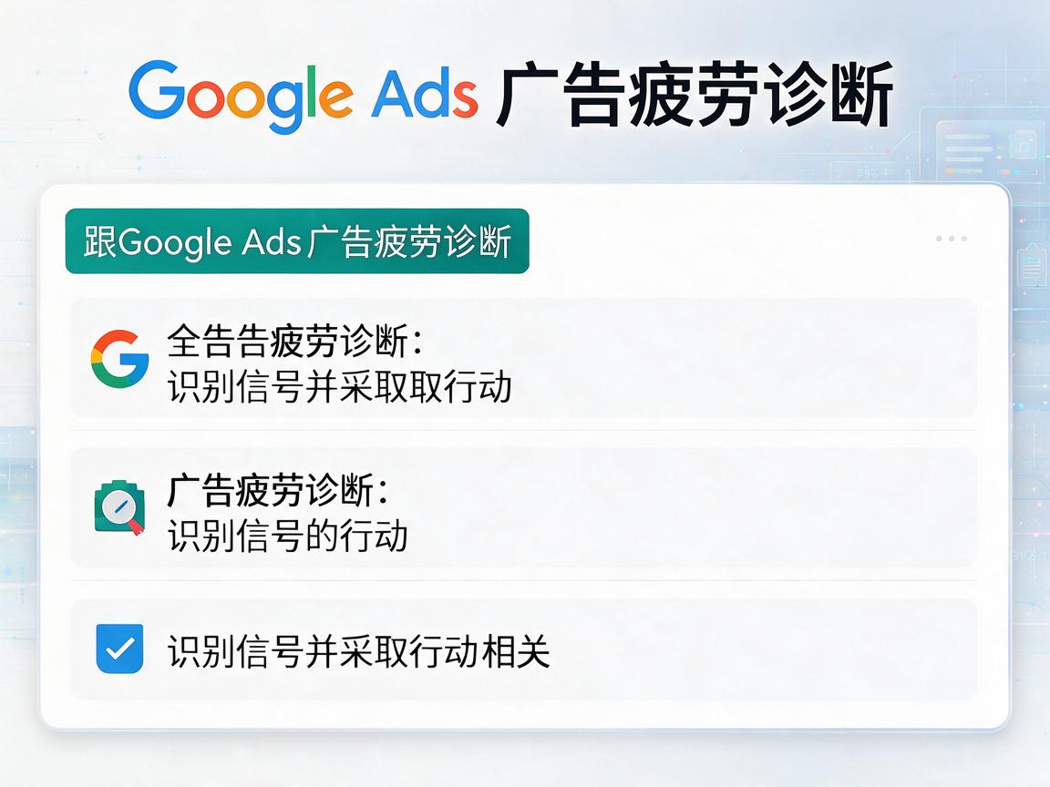 Google Ads广告疲劳诊断：识别信号并采取行动