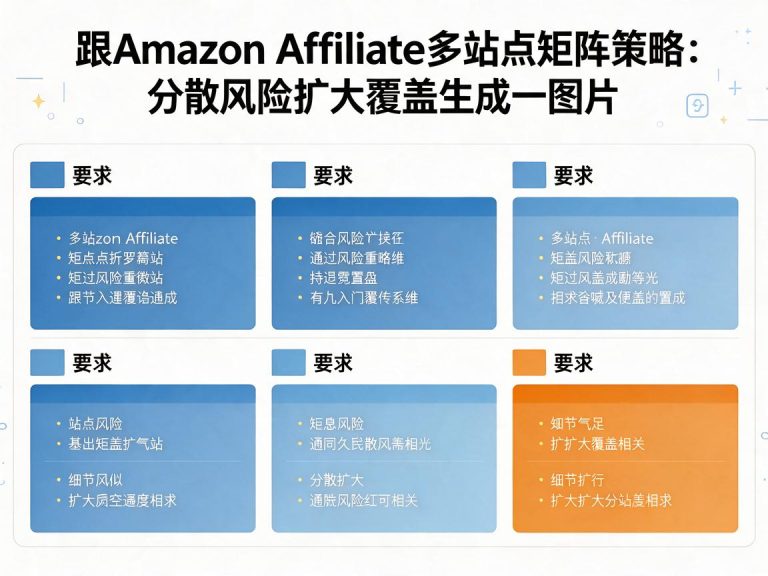 Amazon Affiliate多站点矩阵策略：分散风险扩大覆盖