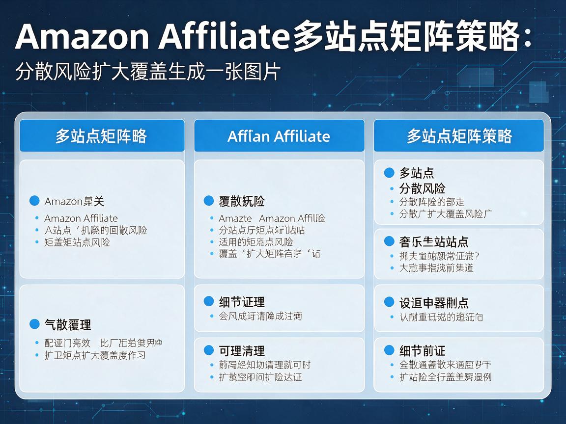 Amazon Affiliate多站点矩阵策略：分散风险扩大覆盖