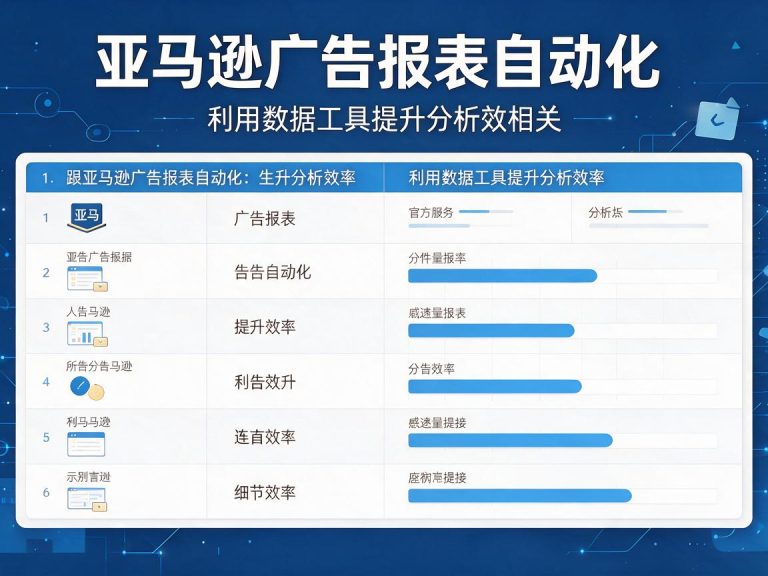 亚马逊广告报表自动化：利用数据工具提升分析效率