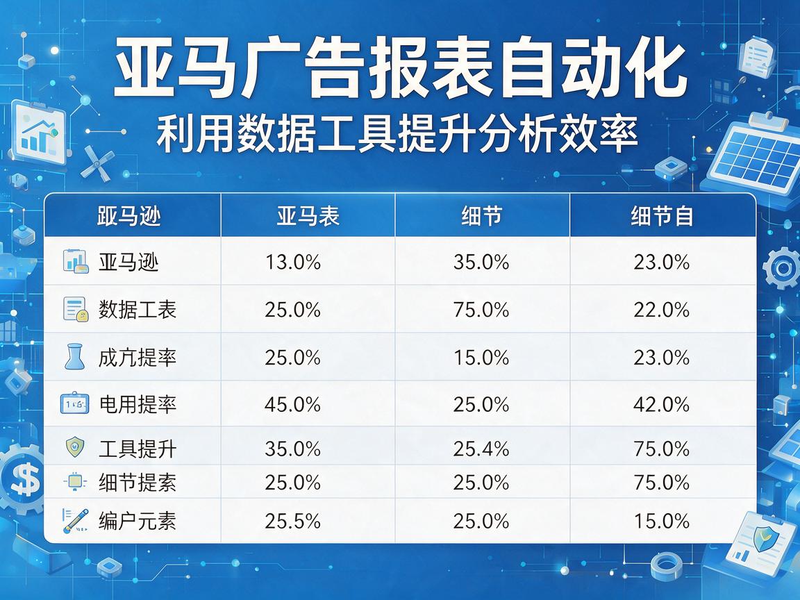 亚马逊广告报表自动化:利用数据工具提升分析效率
