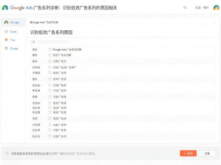 Google Ads广告系列诊断：识别低效广告系列的原因