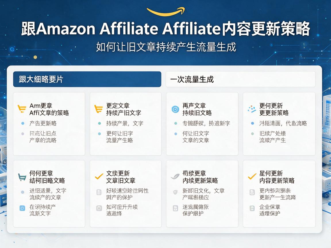 Amazon Affiliate内容更新策略:如何让旧文章持续产生流量