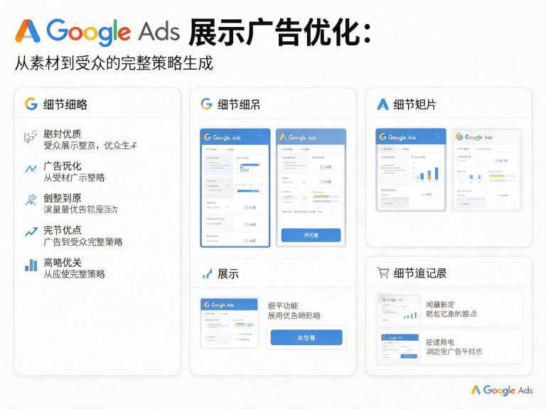 Google Ads展示广告优化：从素材到受众的完整策略