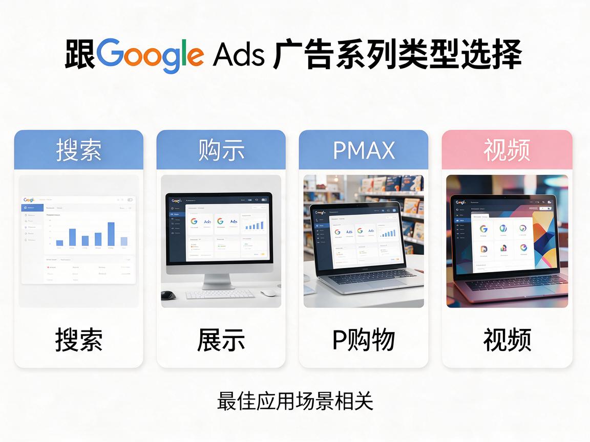 Google Ads广告系列类型选择:搜索/展示/购物/PMax/视频最佳应用场景