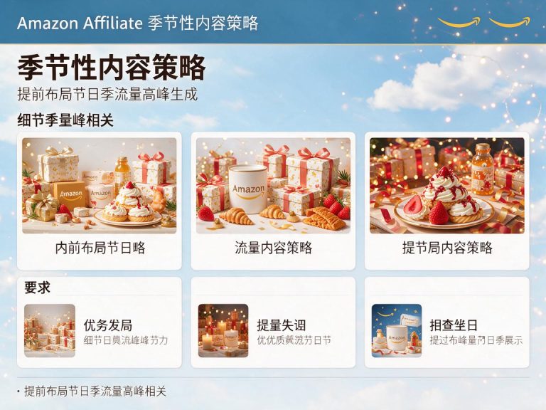 Amazon Affiliate季节性内容策略：提前布局节日季流量高峰