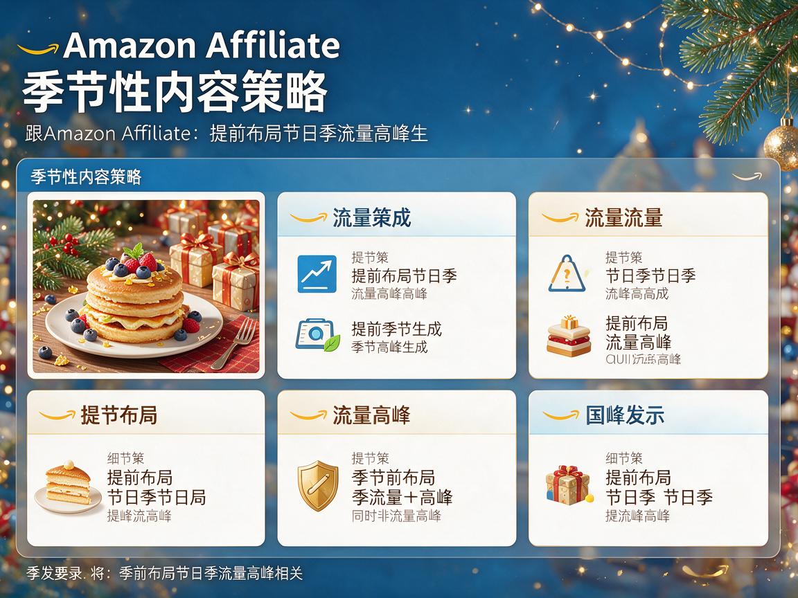 Amazon Affiliate季节性内容策略：提前布局节日季流量高峰