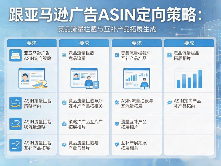 亚马逊广告ASIN定向策略：竞品流量拦截与互补产品拓展