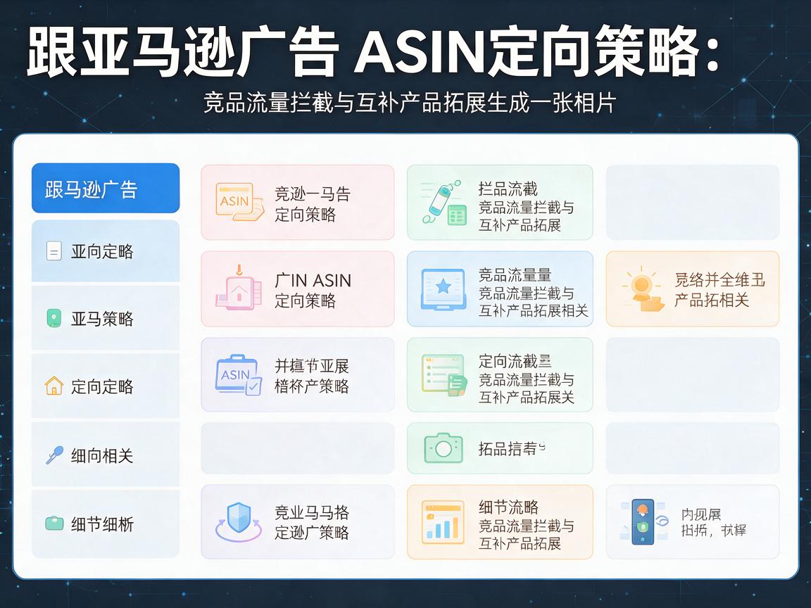 亚马逊广告ASIN定向策略：竞品流量拦截与互补产品拓展