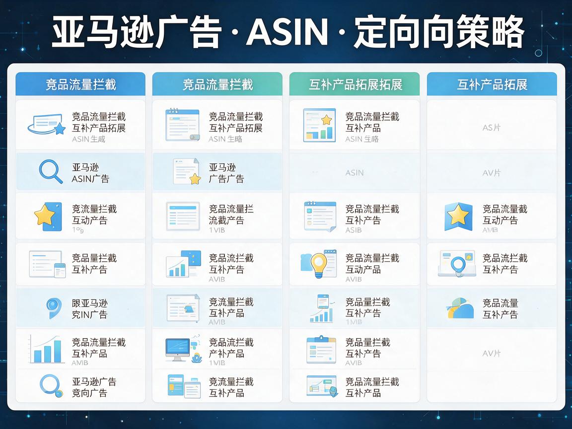 亚马逊广告ASIN定向策略：竞品流量拦截与互补产品拓展