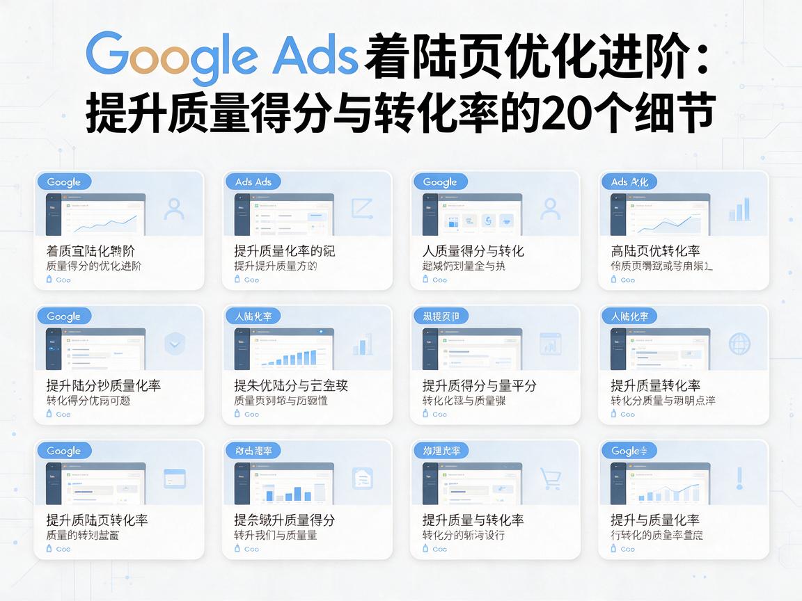 Google Ads着陆页优化进阶：提升质量得分与转化率的20个细节