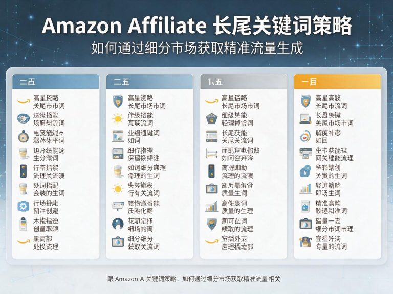 Amazon Affiliate长尾关键词策略：如何通过细分市场获取精准流量