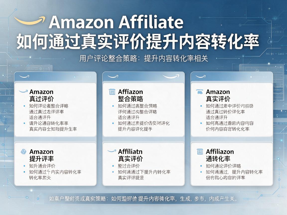 Amazon Affiliate用户评论整合策略:如何通过真实评价提升内容转化率